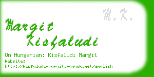 margit kisfaludi business card